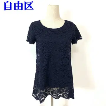 자유구 반팔 티셔츠 네이비 나일론 레이온 레이스 38 C2881