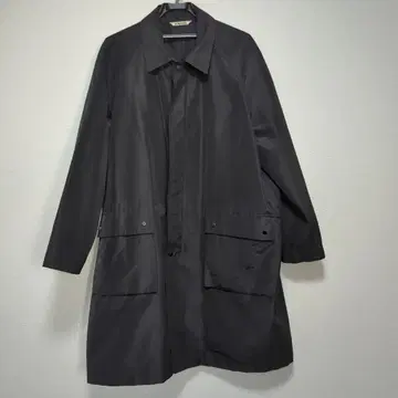 AURALEE 오라리 실크 폴리에스테르 스텐카라 코트 블랙