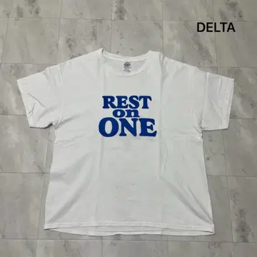 DELTA 델타 티셔츠 반팔 빅 프린트 USA 기획 화이트