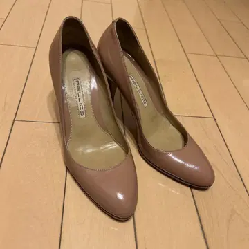 펠리코 PELLICO 핑크 베이지 하이힐 펌프스 35 22cm