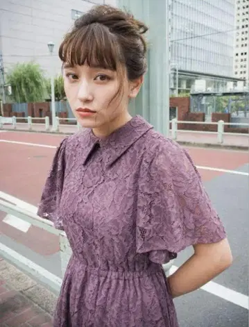 가격 인하*LEBECCAboutique 끊이지 않는 레이스 원피스 퍼플