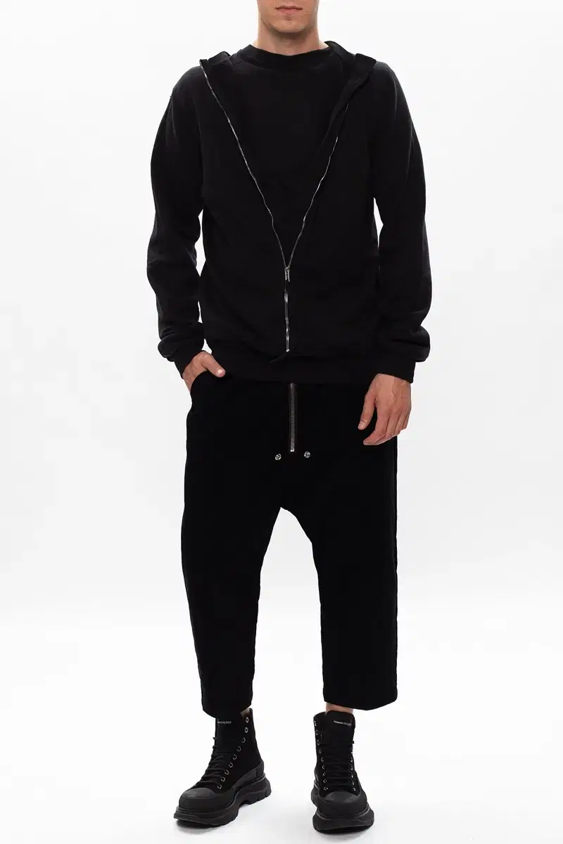 Rick Owens Zipper Layered Sweatshirt