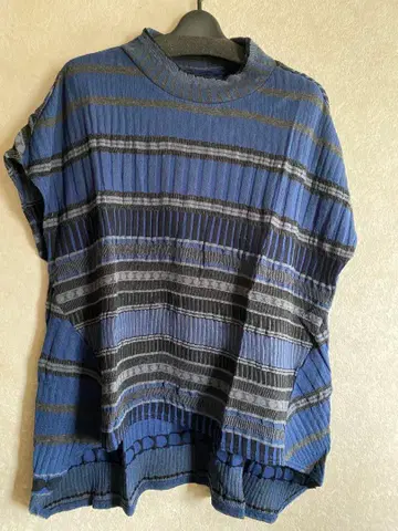 케이코키/노시유 블루 계열 스트라이프 니트 셋업