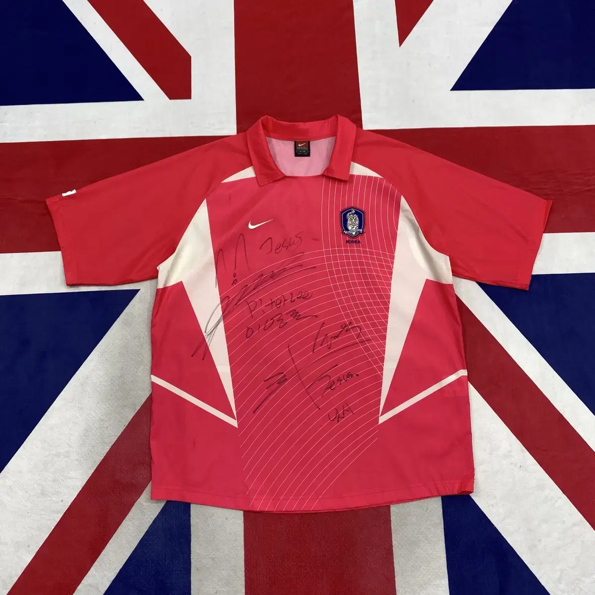 Nike 2002 Lee Young-pyo Choi Tae-uk Autographed National Team Uniform XL