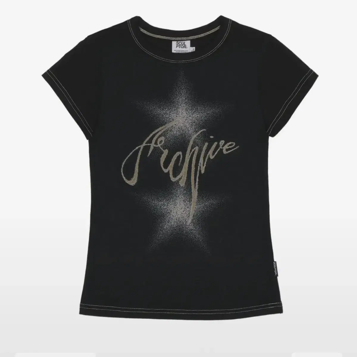 One-Day Deal) Sculptor Anew Archive Tee Black Short Sleeve