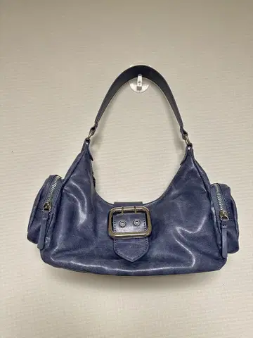 Moussy side pocket 호보 백 블루
