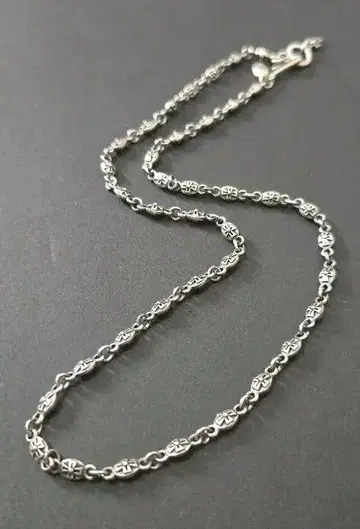 크로스 디자인 실버 목걸이 45cm