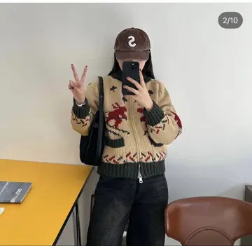 카우친 스웨터 com9ure 빈티지 클래식 카우친