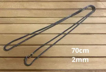 실버 925 폭스 테일 체인 목걸이 훈연 70cm