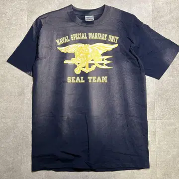 90s 오니 페이드 USNAVY 해군 SEALTEAM 티셔츠 네이비 L