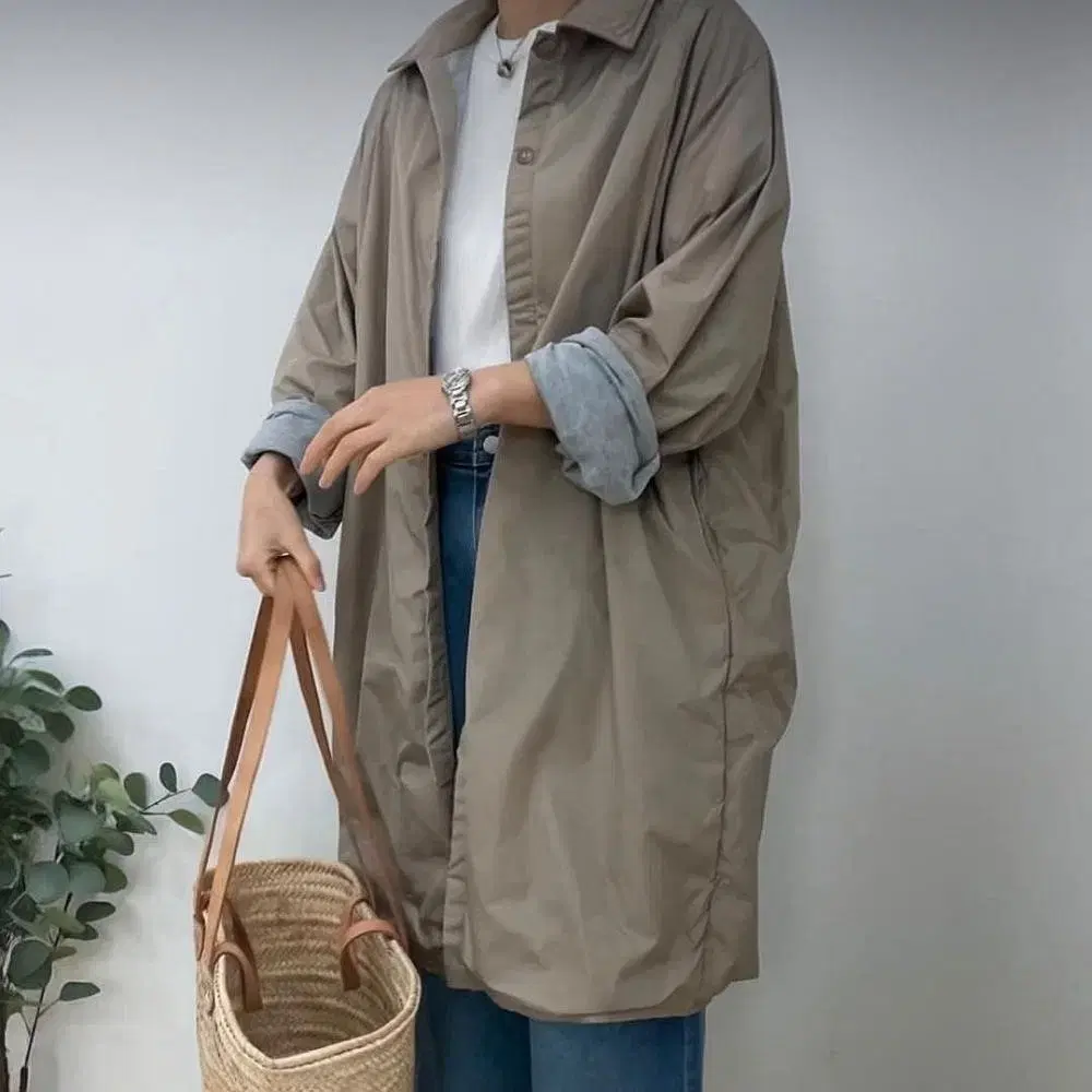 Women's Spring Field Long Loose Fit Overfit Safari Coat Jumper