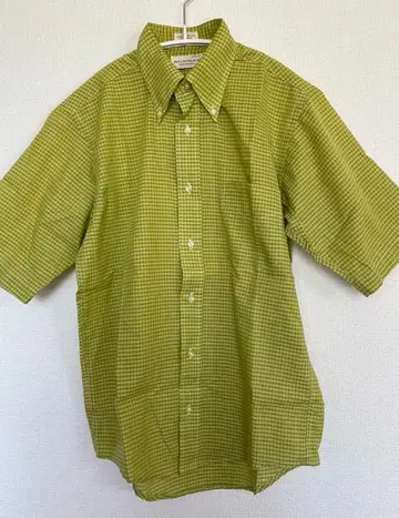 80s Norman shirtmakers 체크 무늬 반팔 셔츠 미국제