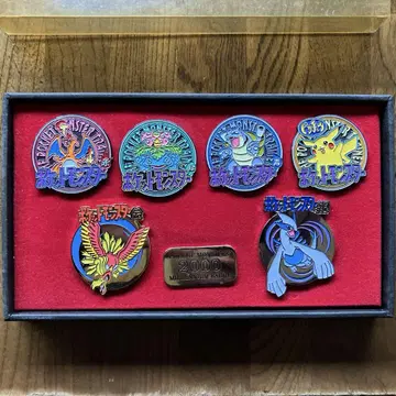 포켓몬 금은 밀레니엄 핀 배지 금은 빨간색 녹색 파랑 피카츄