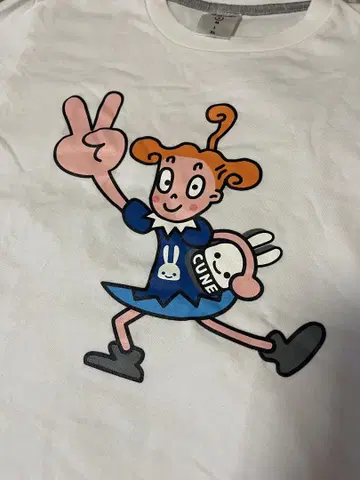 CUNE 30주년 기념 콜라보 티셔츠 화이트 S