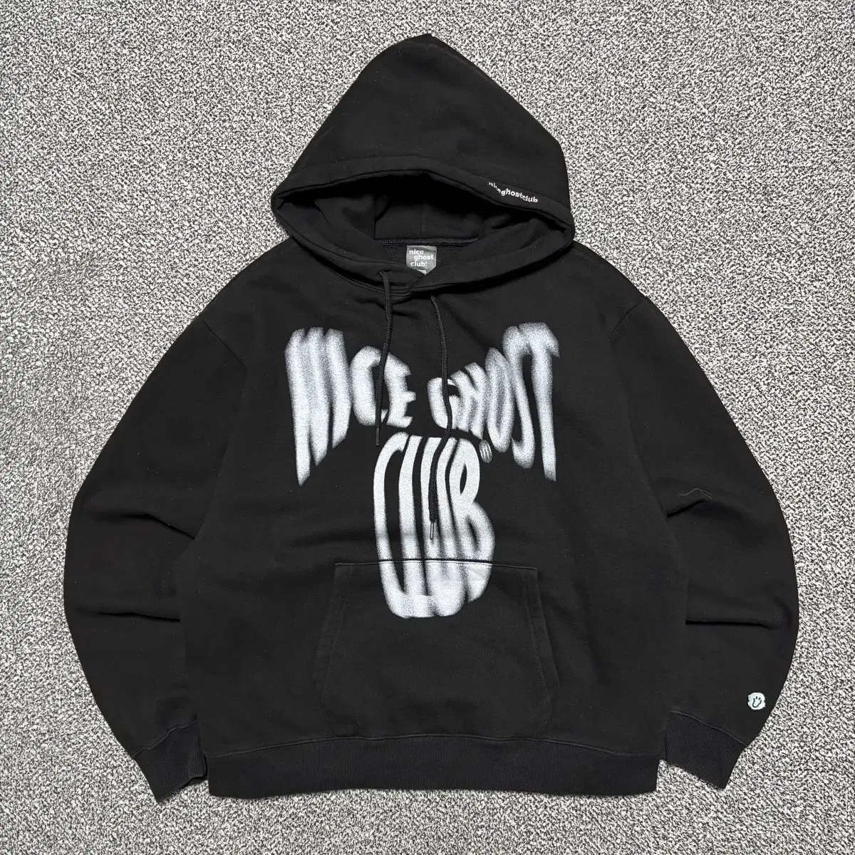★Nice Ghost Club★SCREAM LOGO SWEATSHIRTS SCREAM LOGO HOODIE[WHITE] - niceghostclub