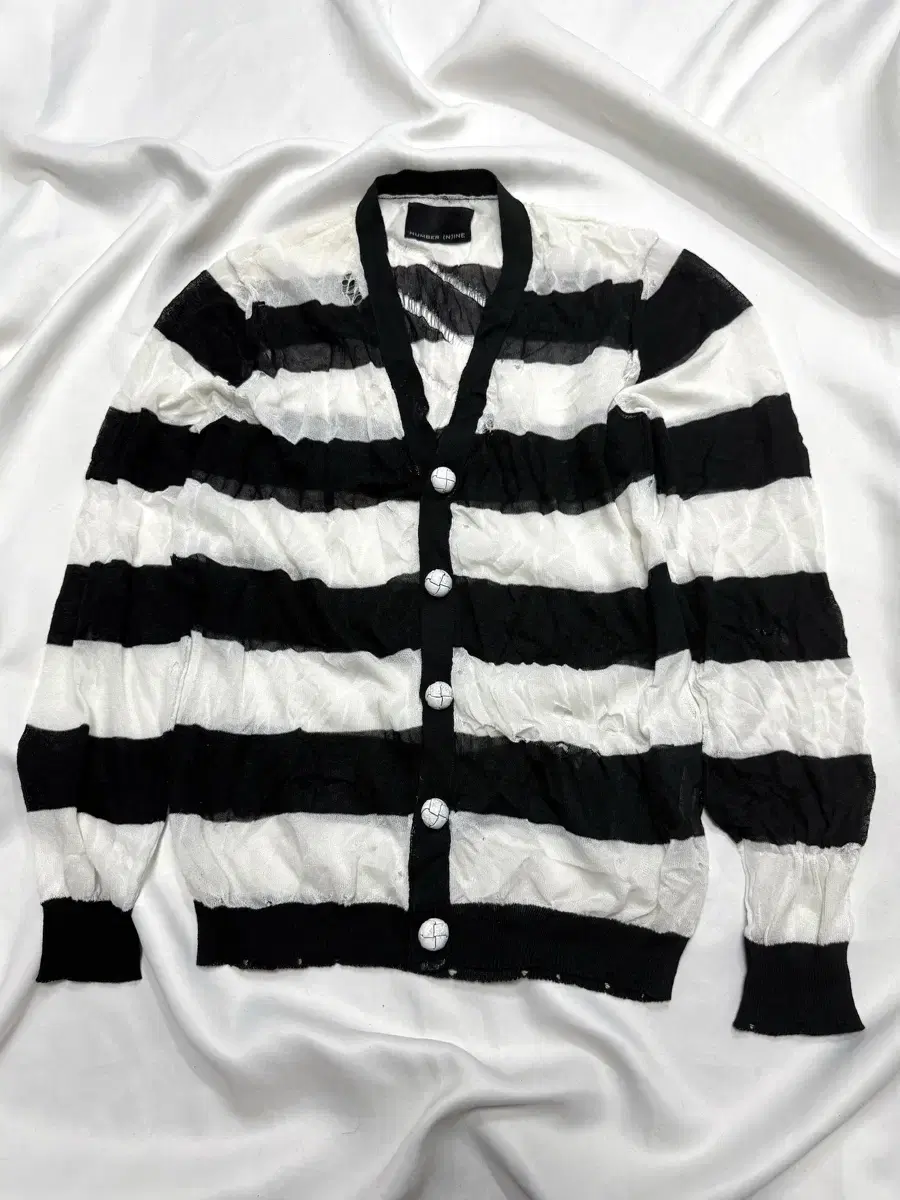 Numbernine 02ss Archive Destroyed Grunge Cardigan