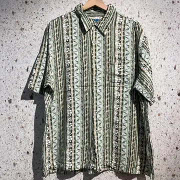 00s PURITAN 올 패턴 반팔 셔츠 레이온