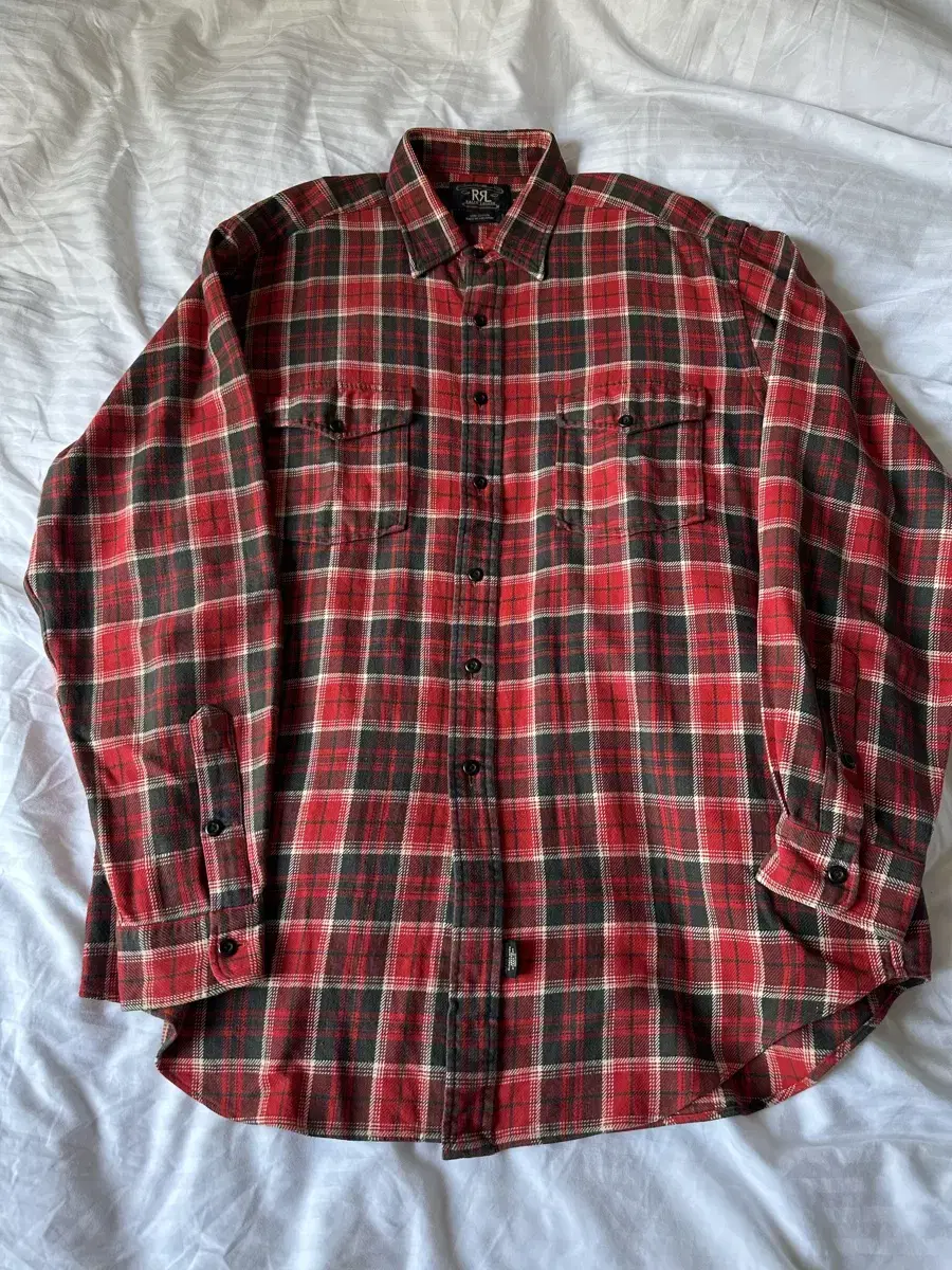 [L] RRL(더블알엘) 레드 체크 셔츠