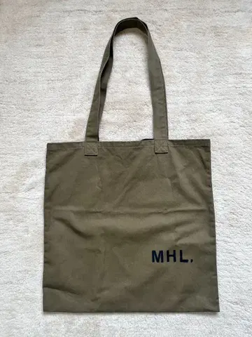 MHL./COTTON TOTE BAG/로고 토트백 새상품급 카키
