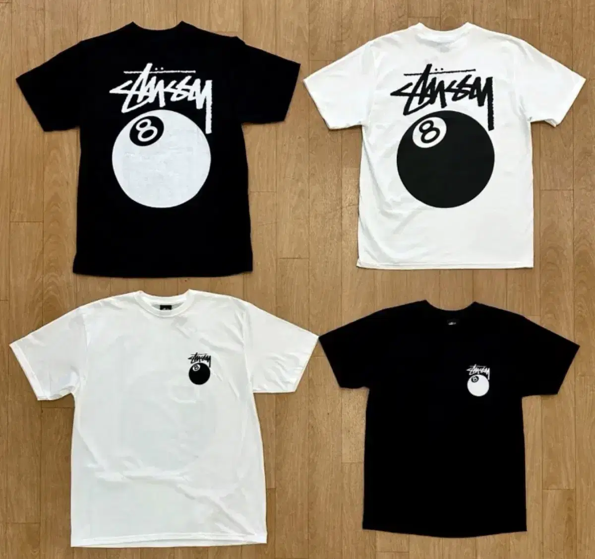 <New/Authentic> Sealed Stussy STUSSY Eight Ball 8 Ball Billiard Ball Short Sleeve Tee
