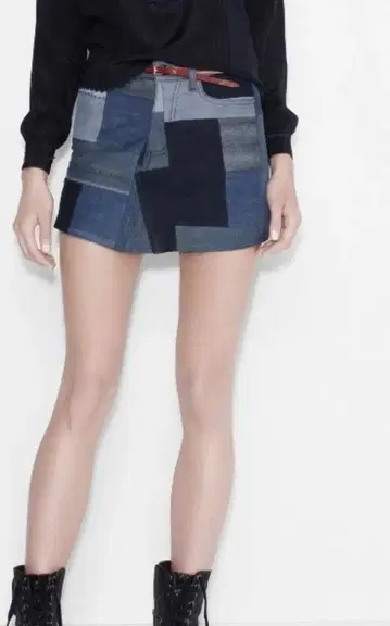 ELL PATCH / 데님 패치워크 스커트 ZADIG&VOLTAIRE
