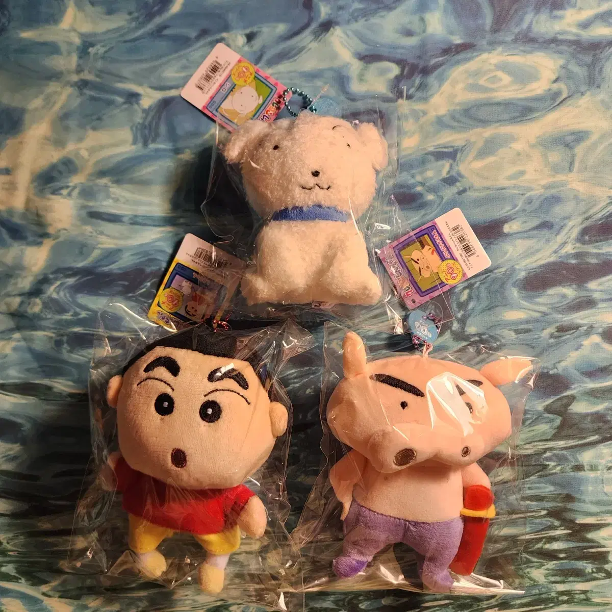 90년대 짱구는못말려 짱구 흰둥이 부리부리대마왕 인형 키링