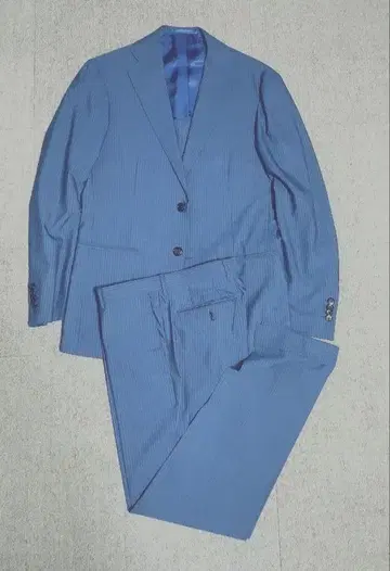 44 RING JACKET 스트라이프 비즈니스 정장 파랑
