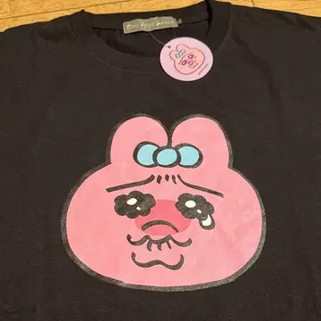 빤쮸토끼 티셔츠 XL 검정 미사용 새상품 스티커 택 포함