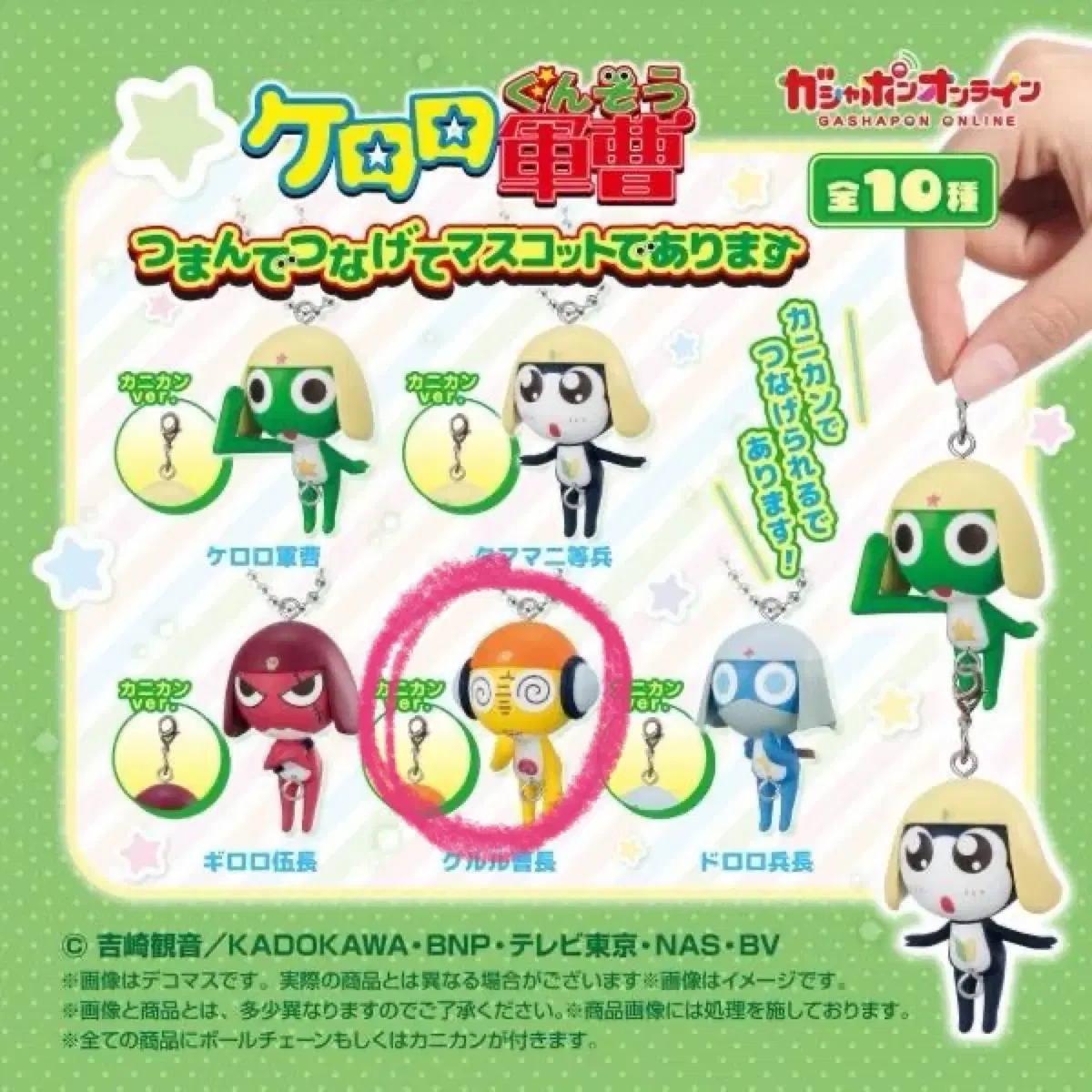 Keroro Mejirushi Keyring Gacha