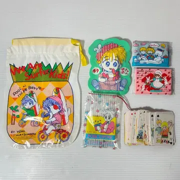 나카요시 부록 세트 80년대 트럼프 비닐봉지 복조리 포켓 티슈