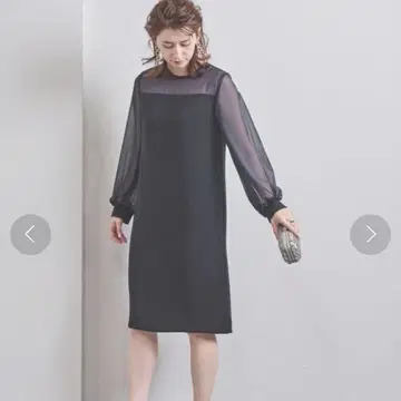 최종 가격 인하 UNITED ARROWS 조젯 콤비 원피스 36