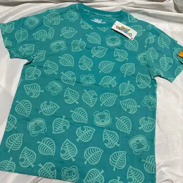 단종 새상품 L 동물의 숲 티셔츠 너굴(다누키치) 올 패턴 닌텐도