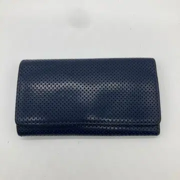 Paul Stuart 네이비 퍼포레이티드 가죽 키 케이스