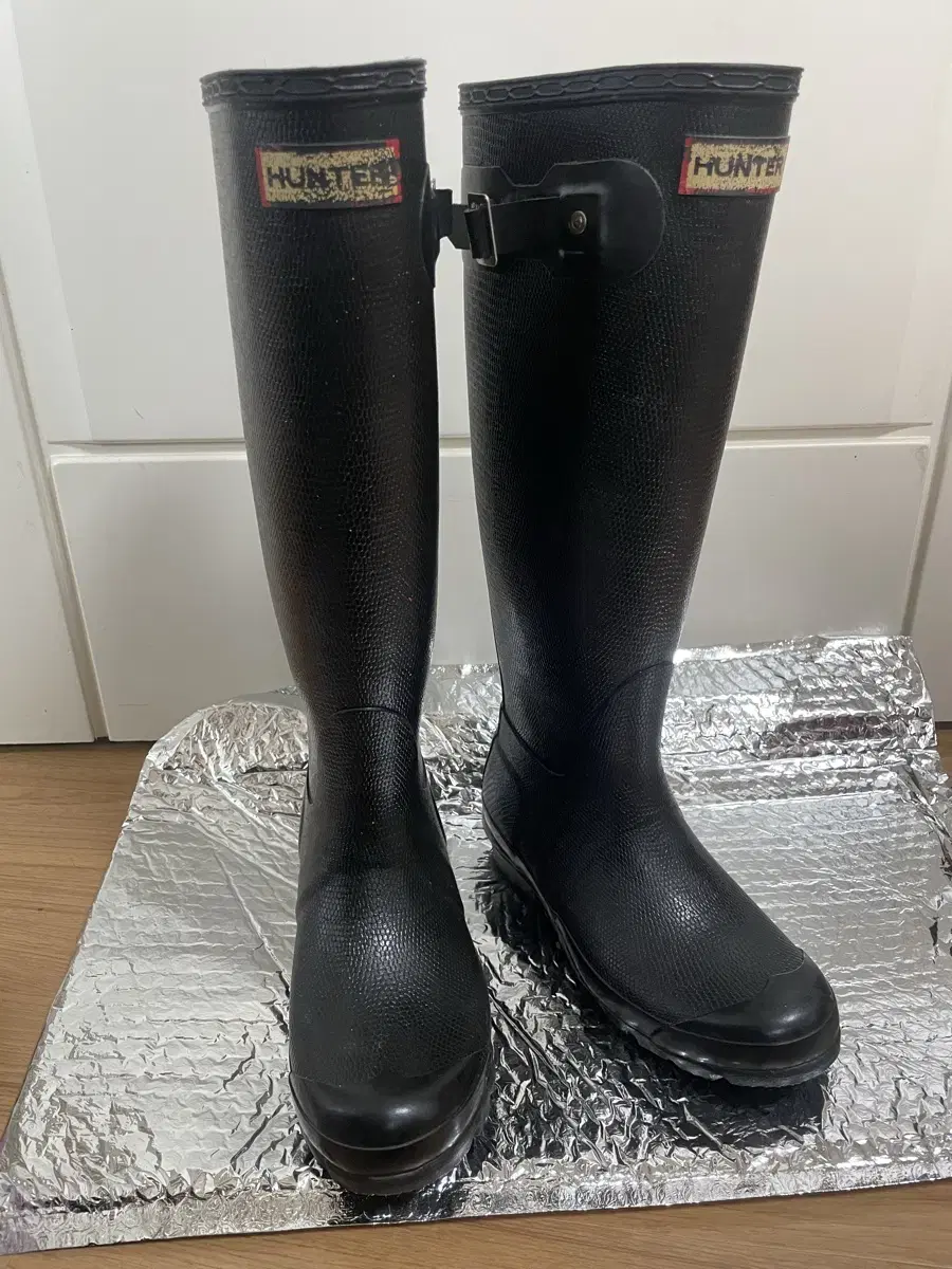 Hunter rain boots long black uk3