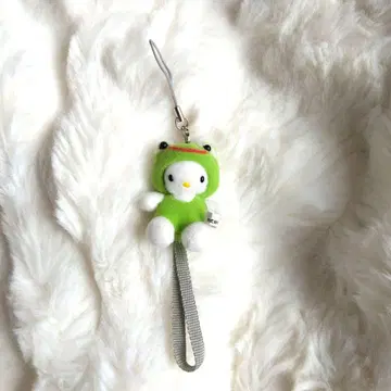1999년 헬로키티 개구리 마스코트 봉제 인형 스트랩 키티