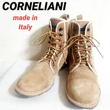 꼬르넬리아니 CORNELIANI ID 베이지 스웨이드 레이스업 워크 부츠