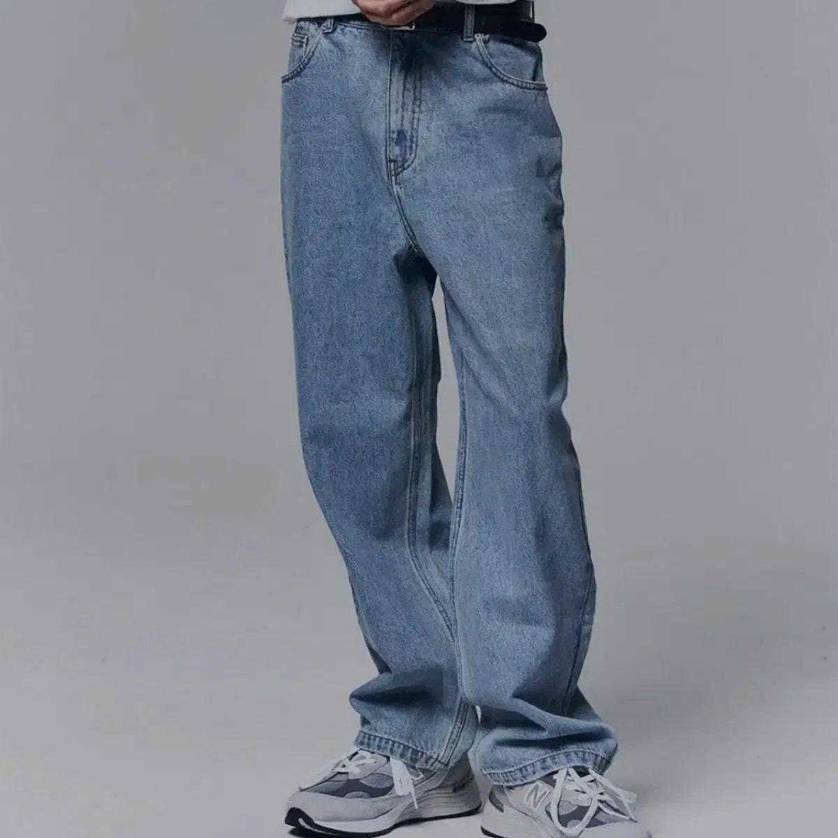 New product) Not4nerd Wide Denim Pants Light Blue M