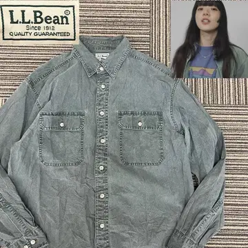 L.L.Bean 아이묭 착용 긴팔 셔츠 피그먼트 구제 의류