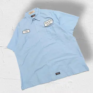 랭글러 90s Wrangler 워크 셔츠 기업 자수 '패치