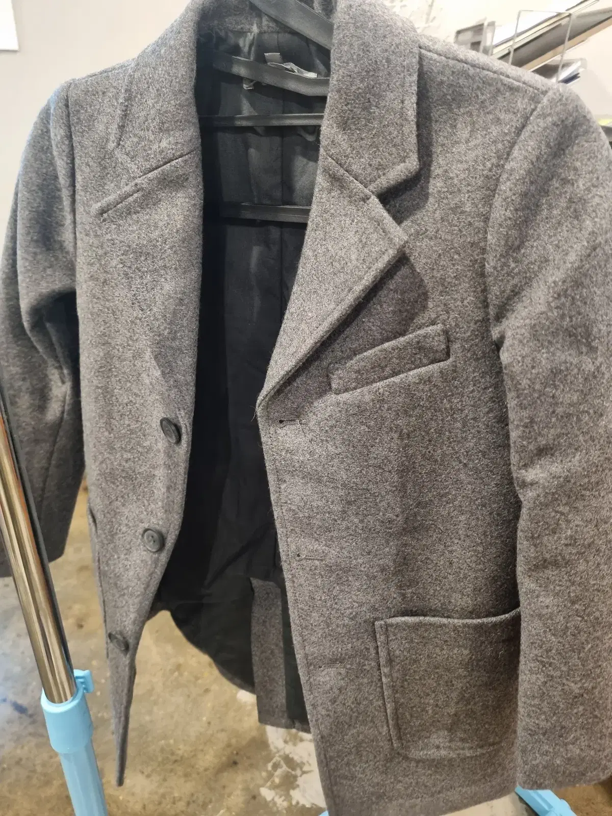 Bonpoint boy gray wool coat 8a