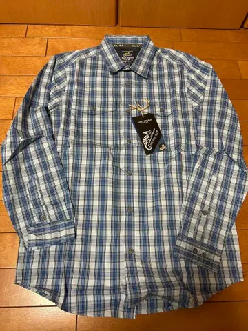 택 포함 미사용 헬리콘텍스 체크 무늬 와이셔츠 밀리터리