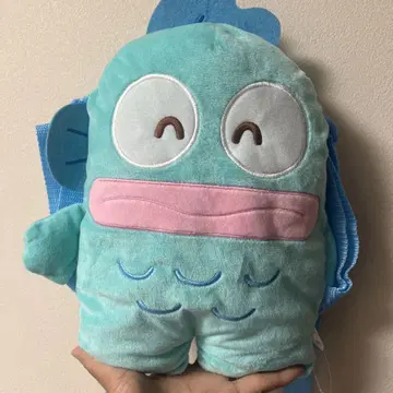 스카이블루 물고기 봉제 인형 백팩