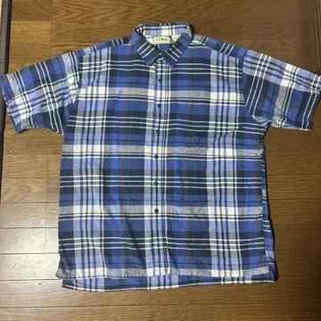L.L.Bean 80s 반팔 셔츠 cool weave 마드라스 USA제