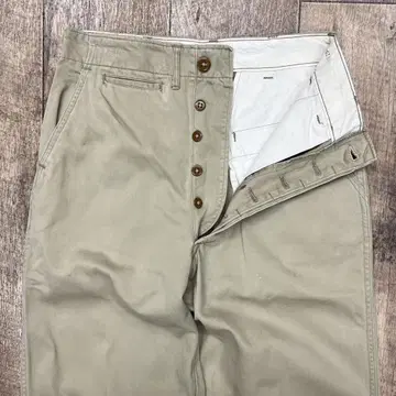 50'S 미군 US ARMY 45KHAKI 버튼 플라이 치노 팬츠