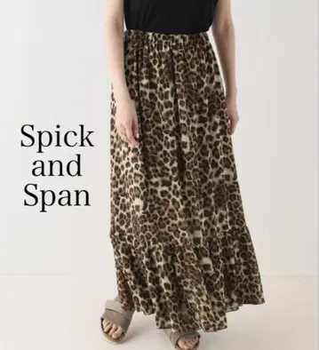 Spick and Span 레오파드 캉캉 스커트 새상품급