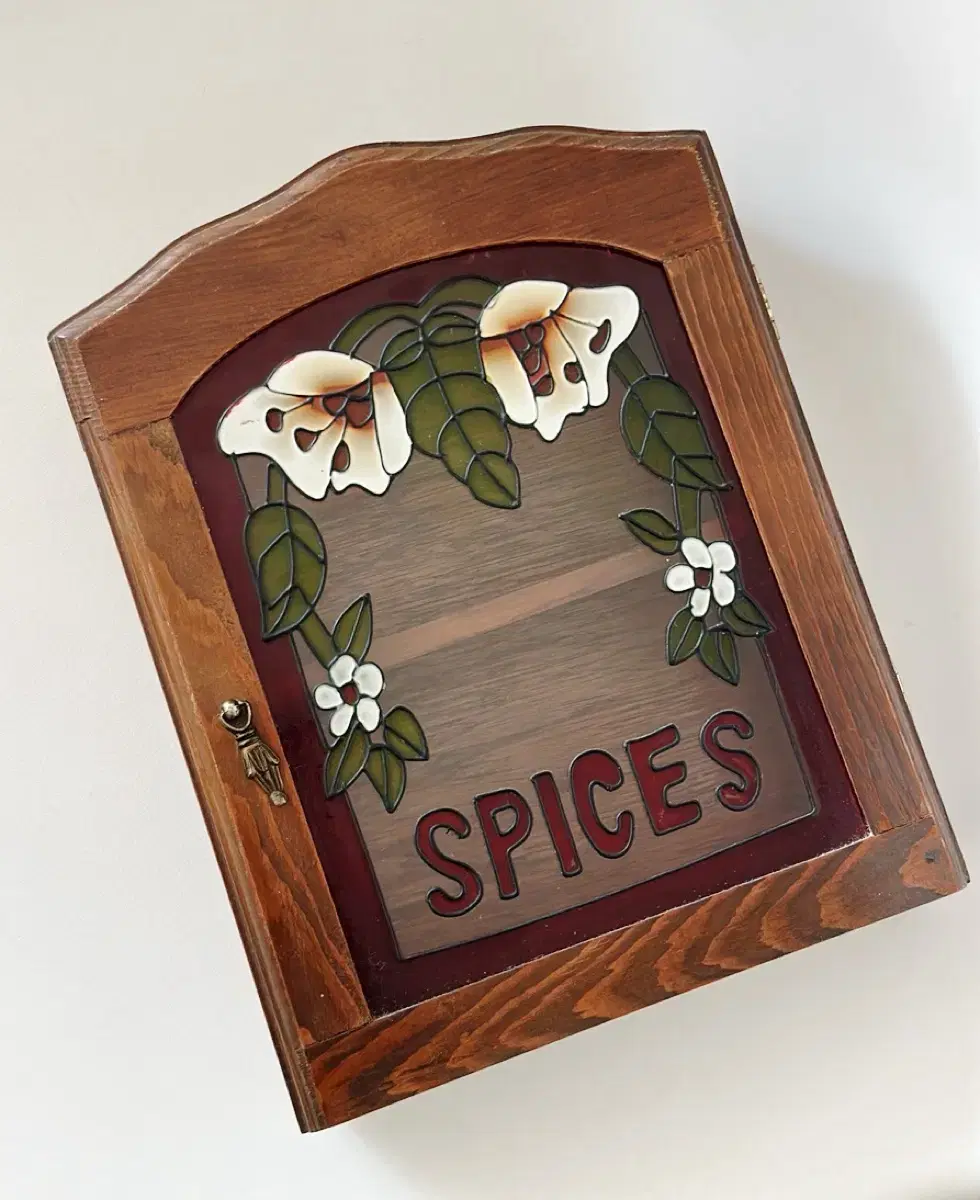 German Vintage Wood Seasoning Storage Box Antique Storage Box