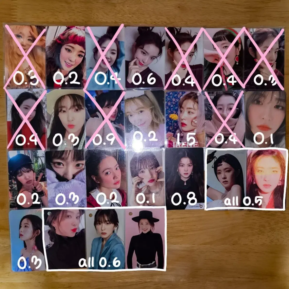 Red Velvet poca wts irene seulgi wendy jo yeri