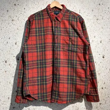 00s J.CREW 체크 무늬 플란넬 셔츠 엘보 패치 제이크루