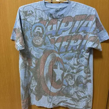 MARVEL 캡틴 아메리카 티셔츠 L 사이즈 그레이 [새상품급]