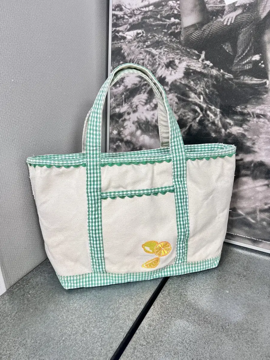 LL BEAN-CANVAS TOTE BAG (Lemon) 엘엘빈 토트백